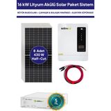 16 Kw Lityum Akülü Solar Güneş Enerjisi Sistemi