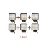 16 Led Kare Off Road 6 ADET Traktör Tir Kamyon Sis Fari Sis Lambasi Çalisma Lambasi Projektör