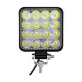 16 LED Kare Off Road İş Makinası Çalışma Lambası Sis Farı 48 W
