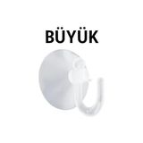 16 ’lı Şeffaf Kancalı Büyük Vantuz Seti – Işık Zinciri, LED Işık Ağı ve Dekoratif Askı Aparatı - standart