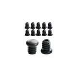 16 Mm Yuvarlak Plastik Sandalye Profil Boru Tapası 20 Adet Siyah