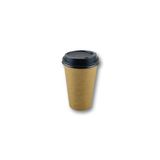 16 OZ Kahverengi Kraft Kapaklı Baskısız Karton Sıcak Kahve Bardağı 1000 Adet