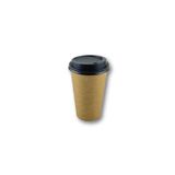 16 OZ Kahverengi Kraft Kapaklı Baskısız Karton Sıcak Kahve Bardağı 700 Adet