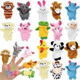 16 Paket Hayvan Parmak Kukla Oyuncakları, Çocuklar için Mini Peluş Parmak Kukla Setleri Sınıf Değişim Ödülleri, Paskalya Sepeti Dolgu, Paskalya Partisi Şekeri