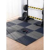 16 parça 50x50 Puzzle Tatami 200x200 Kurlumlu Fitness Spor Yoga Pilates Matı (lacivert-gri)
