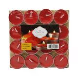 16 Parça Kırmızı Tea Light Yuvarlak Mum BX40