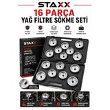 16 Parça Yağ Filtre Sökme Anahtar Seti Universal Cup Tip Filtre Lokma Takımı Taşıma Çantalı Full Set