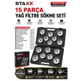 16 Parça Yağ Filtre Sökme Seti Universal Filtre Lokma Anahtar Takımı Cup Tip Servis Tipi Full Set