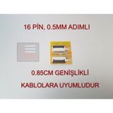 16 Pin 0.5Mm Adımlı Flex Kablo Uzatıcı Ffc Uzatma Soketi Fleks Ekleme Birleştirme Aparatı Konnektörü