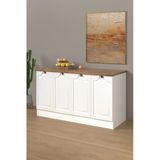160 Cm %100 Mdf Greena White Ada Mutfak, Modern Mutfak Adası, Mutfak Yemek Masası, Bar Masası