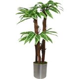 160 cm 3 gövdeli yapay palmıye yuka agacı metal saksı svm.1446