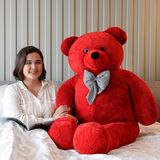 160 cm Dev Papyonlu Ayı,Yumuşak ve Sevimli Büyük Boy Oyuncak Ayı,Oyuncak,Sarılmalık,Papyonlu Ayıcık,Sevgiliye Hediye Ayıcık (Kırmızı)