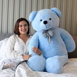 160 cm Dev Pelüş Papyonlu Ayı,Yumuşak ve Sevimli Büyük Boy Oyuncak Ayı,Sarılmalık Ayı,Papyonlu Ayıcık,Sevgiliye Hediye Ayıcık (Mavi)