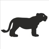 160 cm Yavru Kaplan Folyo Sticker