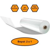 160 Micron Naylon Örtü, Şeffaf Su Geçirmez Naylon, 2x1 Metre