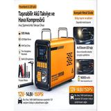 16000Mah 14.8V Dijital Ekranlı Araba Akü Takviyeli Kompresör Araç Lastik Şişirme Hava Pompası 150Psı