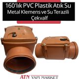 160'LIK Pvc Plastik Atık Su Klepeli Çekvalf – Geri Akış ve Koku Önleyici