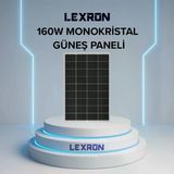 160W Monokristal Güneş Paneli