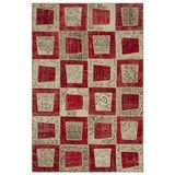 160x233 cm Iskece Kırmızı Vintage Yün El Dokuma Modern Geometrik Etnik Eskitme Desenli Boho Oturma Odası Salon Yolluk Koridor Mutfak Halısı