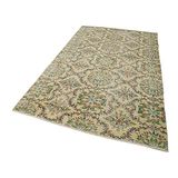160x271 cm Kareli Kilim Bej Kareli Yün El Dokuma Modern Geometrik Etnik Eskitme Desenli Boho Oturma Odası Salon Yolluk Koridor Mutfak Halısı