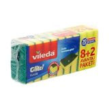 161919 Düz Hijyenik Bulaşık Süngeri, 8+2'li Promosyon Paket, Yeşil - 0,01 gr