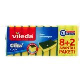 161919 Düz Hijyenik Bulaşık Süngeri, 8+2'li Promosyon Paket, Yeşil