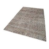 161x272 cm Kareli Kilim Kırmızı Kareli Yün El Dokuma Modern Geometrik Etnik Eskitme Desenli Boho Oturma Odası Salon Yolluk Koridor Mutfak Halısı