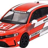 1:64 Diecast Honda Civic TYPE R 2023 Pace Car Red Mini GT Model Araba