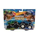 1:64 Hot Wheels Monster Trucks 2'li Paket FYJ64 - Jcc68 Bionic Buriser - Test Subject