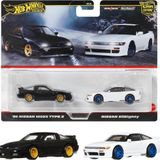 1:64 Hot Wheels Premium Car Culture 2'Li Paket 96 Nissan 180Sx Type X & Nissan Sileighty Hbl96 - Jbk96