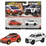 1:64 Hot Wheels Premium Car Culture 2'li Paket Subaru Crosstrek - 2018 Toyota 4runner JBL98 - 8 cm
