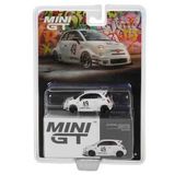 1:64 Mini Gt LB-WORKS x Abas Works Abarth 595 Gara White Diecast Model Araba