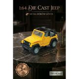 1:64 Ölçek Metal Döküm Sarı Jeep Oyuncak Araba - Off-Road Arazi Aracı Die-Cast Model