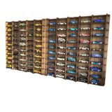1/64 Ölçek Oyuncak Hobi Koleksiyon 100 Araçlık Set Model Oyuncak Araba Rafı-Kahve