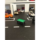 1:64 Ölçekli Mini Bilardo Masası – Diecast Diorama ve Garaj Setleri Için Aksesuar