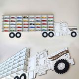1/64 Tır Modeli Beyaz Hobi Oyuncak Araba Rafı - Çok Renkli