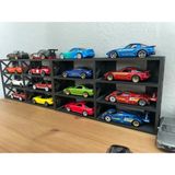 1/64OYUNCAK Araç Uyumlu 12 Li Duvar Garajı (Hot Wheels Uyumludur) - Siyah