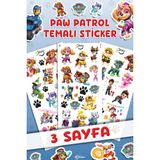 165 Adet Pawpetrol Sticker Seti - Kalem Suluk Defter Cam Masa Laptop Tablet Sticker Suya Dayanıklı - Çok Renkli