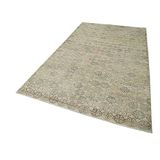 167x285 cm Kareli Kilim Bej Kareli Yün El Dokuma Modern Geometrik Etnik Eskitme Desenli Boho Oturma Odası Salon Yolluk Koridor Mutfak Halısı