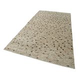 167x324 cm Kareli Kilim Kahverengi Kareli Yün El Dokuma Modern Geometrik Etnik Eskitme Desenli Boho Oturma Odası Salon Yolluk Koridor Mutfak Halısı