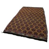 168x285 cm Geometrik Kilim Kahverengi Geometrik Yün El Dokuma Modern Geometrik Etnik Eskitme Desenli Boho Oturma Odası Salon Yolluk Koridor Mutfak Halısı