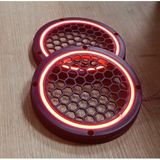 16CM Kırmızı Neon Işıklı Hoparlör ve Midrange Kapağı 1takım (2ADET)