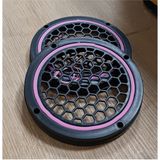 16CM Pembe Neon Işıklı Hoparlör ve Midrange Kapağı 1takım (2ADET) Vidalanabilir