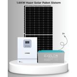 1,6Kw Hazır Solar Paket | Mini Buzdolabı - Tv - Hidrofor | (Montaj Ekipmanları Dahil)