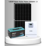 1,6Kw Lityum Hazır Solar Paket |Mini Buzdolabı - Tv - Hidrofor| (Montaj Ekipmanları Dahil)