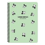 16X22 cm 80 Yaprak Çizgisiz Telli Karton Kapak Hafif Defter 60 gr Beyaz Kağıt Minnie Mouse - --