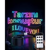 16X96 Led Yazı Paneli 60 Cm Esnek Rgb Işıklı Programlanabilir Ekran Vitrin