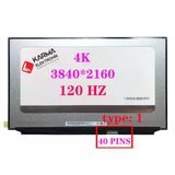 17.3" İnç 40Pin Slim Ips (3840*2160) Full Hd 4K Lcd Ekran, Panel B173zan06.1 120Hz (Vidasız) / Ver.1 / Sağ Soket / Dar