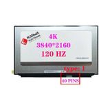 17.3 İnc 40Pin Slim Ips (3840*2160) Full Hd 4K Lcd Ekran, Panel B173zan06.1 120Hz (Vidasiz) / Ver.1 Sag Soket