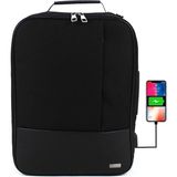17.3'' USB Çıkışlı Siyah Laptop Sırt ve Omuz Çantası Suya Dayanıklı Yüzey Mat Ergonomik Omuz Askılı